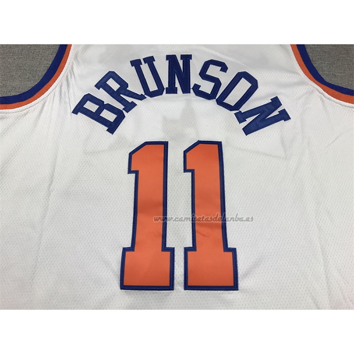 Camiseta New York Knicks Jalen Brunson NO 11 Association 2022-23 Blanco
